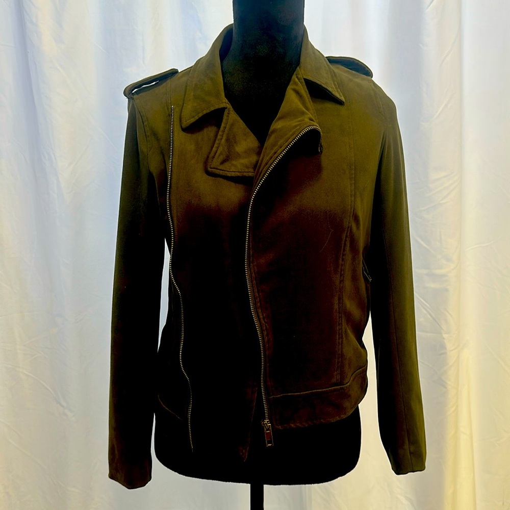 Green suede jacket